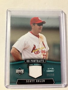 2005 Upper Deck Portraits Emerald Jersey Memorabilia /99 #88 Scott Rolen Card