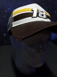 18 Kyle Busch Joe Gibbs Racing M&Ms Nascar Baseball Cap Hat Clean Well Kept OSFM - Picture 1 of 16