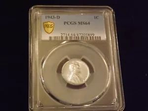 1943-D Penny PCGS MS 64 - Picture 1 of 2