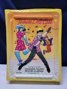 Vintage Mode Puppenkoffer gelb so 80er Jahre mit Wippbild Tara Spielzeug - Bild 1 von 6