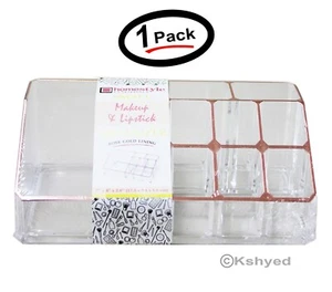 Acrylic Lipstick Organizer Stand - 9 Slot Cosmetic Display Makeup Case - Clear - Picture 1 of 7