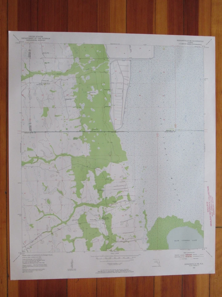Kenansville SE Florida 1954 Original Vintage USGS Topo Map - Image 1 of 1
