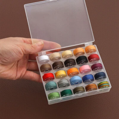 25pcs Colorful Leather Craft Hand Sewing Waxed Thread Spool 0.45mm 0.55mm 0.65m - Image 1 of 4