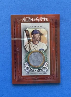 2022 Topps Allen & Ginter Willson Contreras Mini Framed Relic MFR-WC Cubs - Image 1 of 4