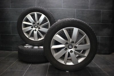 4x Original Seat Leon 5F 16 Zoll Alufelgen NEU Winterreifen 205 55 r16 91H - Bild 1 von 4