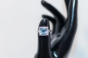 *NEU* Quintessence Schmuck Ring 5,60 Karat Blautopas Sterlingsilber...Gr. 7 - Bild 1 von 4