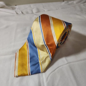 Paul Fredrick Multicolor Striped Mens Silk Dress Tie 64x3.5 Inches - Picture 1 of 6