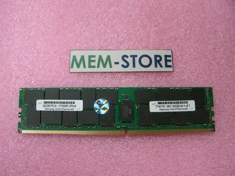 A8217683 32GB DDR4 2RX4 RDIMM 2133MHz Memory PowerEdge FC430 FC630 FD332 M630 - Image 1 of 2