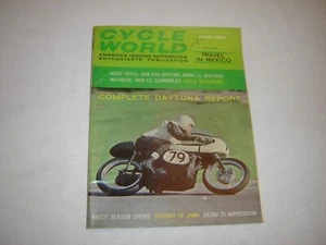 CYCLE WORLD 1966 JUNE 1966 CZ 250 TWIN PIPER AND MATCHLESS G 50 CSR - Picture 1 of 5
