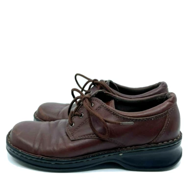 Zapatos Oxford Y2K Bajo Con Cordones Talla 8.5M Cuero Marrón Suela Gruesa Grunge Escuela Foto 1 de 4