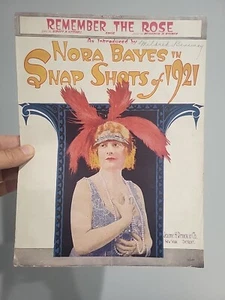 "Remember the Rose" Nora Bayes en instantáneas de 1921 partituras remick - Imagen 1 de 1
