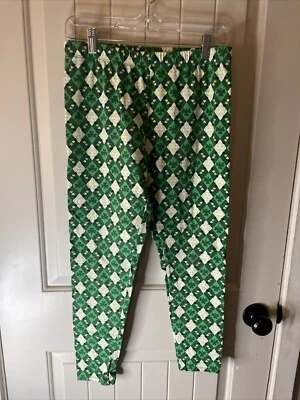 NOBO Leggings al Tobillo Día de San Patricio Talla 11-13 (L) Trébol Duende Cuadros Foto 1 de 4