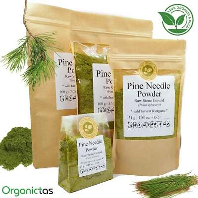 100% Natural PINE NEEDLE POWDER Organic Europe Scots Pine Suramin Shikimic Acid - Image 1 of 4