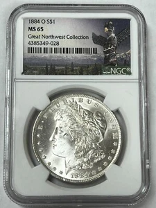 1884-O Morgan Silver Dollar NGC MS65 Great Northwest Collection - Bild 1 von 2