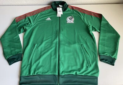 adidas 2022-23 Mexico 3-Stripes Track Top Full Zip Jacket Soccer FMF Men’s Sz XL - Image 1 of 4