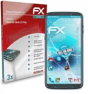 atFoliX 3x Protective Film for Lenovo Motorola Moto Z3 Play clear&flexible - Picture 1 of 6
