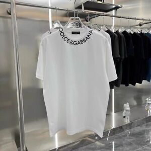 Dolce & Gabbana Men's Neckline Logo Short Sleeve T-shirt