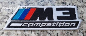 BMW M3 Competition Emblem  51148068580 Logo Patch sew on embroidery Aufnäher - Picture 1 of 2