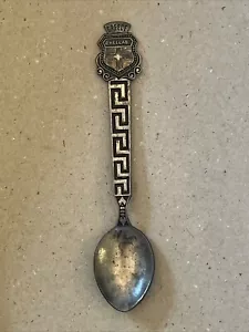 Greece Silver Plated Spoon 4.5" Greek Souvenir Antique Hellas Spoon Ornate - Picture 1 of 5
