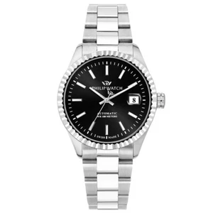 Orologio Uomo Philip Watch Caribe Automatico Nero 39 mm R8223597029 NUOVO E O... - Foto 1 di 5