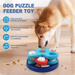 Puzzle Bowl Dog Feeder Large Breed Interactive Treat Feeding Toys Food Dispenser - Picture 1 of 7