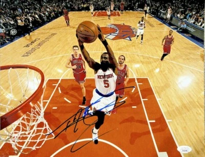 NY KNICKS TIM HARDAWAY JR HAND SIGNED AUTOGRAPHED 11X14 PHOTO WITH JSA COA - Image 1 of 2