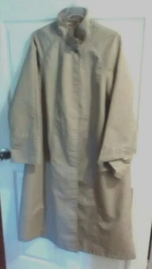 Khaki Trench Coat Button Down Women's Size 14-16 - Foto 1 di 4