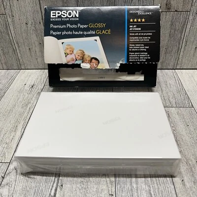 Epson Premium Photo Paper Glossy 4X6 100 Sheets S041727 New In Open Package - Image 1 of 4