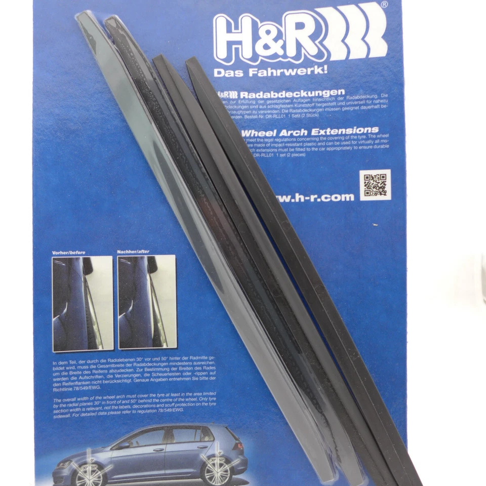 H&R Radabdeckung Kotflügelverbreiterung Radlaufleiste 7mm schwarz 4 Stk. FIT05 - Bild 1 von 3