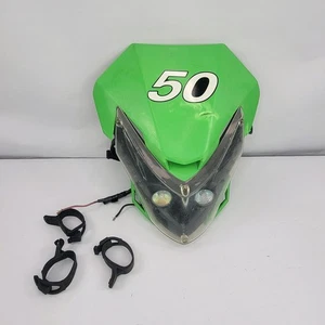 2008 Kawasaki Klx140 Headlight With Fron Fairing Acerbis Led Light Assembly  - Picture 1 of 10