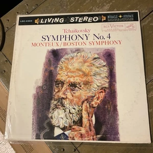 Tchaikovsky SYMPHONY No.4 LP Monteux / Boston Symphony LIVING STEREO NM/EX Outer - Picture 1 of 5