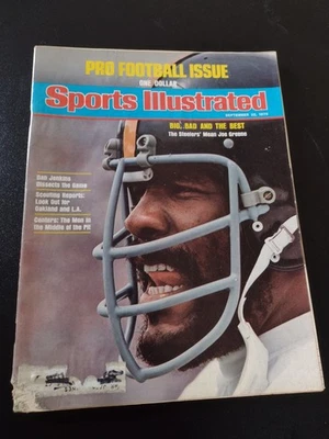 Sports Illustrated Sept 22 1975 Pittsburgh Steelers NFL Mean Joe Greene VTG - Image 1 of 4