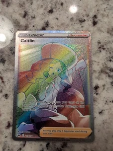 Pokemon card Caitlin (Full Art) 189/198 Sword & Shield - Chilling Reign Holo NM - Picture 1 of 3
