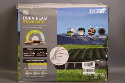 Intex - Standard Dura Beam Downy Air Mattress Bed with Built In Pump Queen Gray - Image 1 of 4