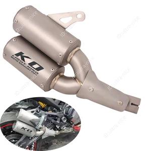 For Ducati Monster 937 950 2021-2025 Exhaust Pipe Dual-outlet Muffler Titanium - Picture 1 of 10