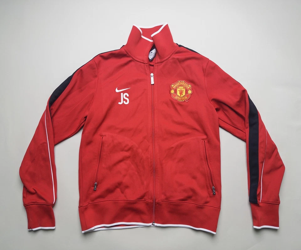 Manchester United Jacket Mens Medium Soccer Nike Full Zip Football Shirt Red Bla - Image 1 of 4