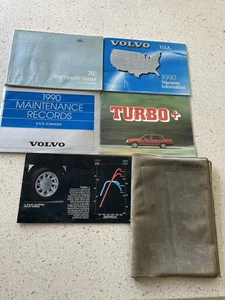 1990 VOLVO 760 TURBO WAGON SEDAN OWNERS MANUAL MAINTENANCE BOOK SET+POUCH OEM🟠 - Foto 1 di 24