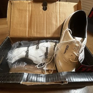 Wilson ProStaff Men’s Contour Golf Shoes Wing Tip Saddle Oxford Sz 12 NEW VTG - Picture 1 of 7
