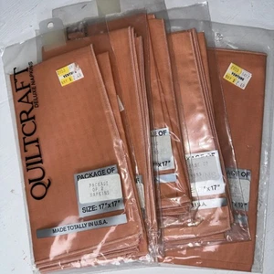 Vintage QUILTCRAFT Koralle Stoffservietten 17"X17" 5 Pkgs (je 2) 10 SERVIETTEN USA - Bild 1 von 4