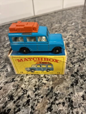 Matchbox original 1-75 : No. 12C-3 Land Rover Safari Truck "Blue" W/ Original Bx - Image 1 of 4