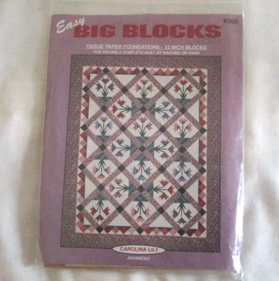 Carolina Lily McCalls Easy Big Blocks Quilt Pattern B505 Paper Foundation - Image 1 of 4
