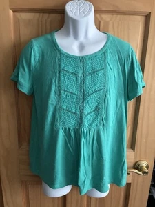 Talbots Women’s XLp Pleated Pintuck Short Sleeve T-shirt - Picture 1 of 7
