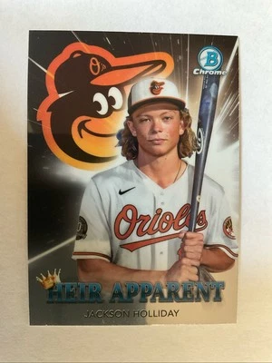 2022 Bowman Chrome Heir Appa  JACKSON HOLLIDAY Rookie RC Baltimore ORIOLES #HA-1 - Image 1 of 2