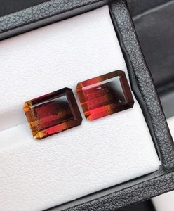 6.65 Cts Pair Tourmaline Tri Color Loose Gemstone from Afghanistan - Picture 1 of 14