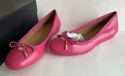 Coach Laras Leather Flat Shoe Pink Dahlia Women's Size 5M - Q7642 - Image 1 of 4
