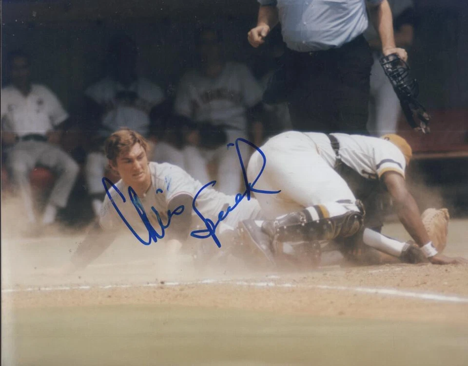 FOTO 8X10 FIRMADA AUTOGRAFIADA DE LOS GIGANTES DE SAN FRANCISCO DE CHRIS SPEIER CON CERTIFICADO DE AUTENTICIDAD Foto 1 de 1