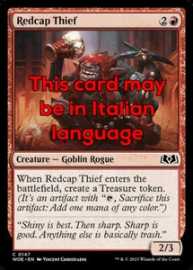 MTG REDCAP THIEF FOIL EXC - BERRETTO ROSSO LADRO 147 - WOE - MAGIC - Bild 1 von 1