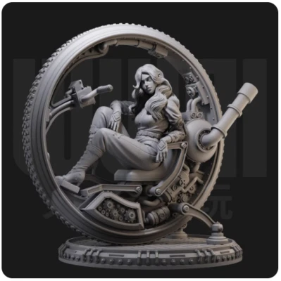 1/24 Soldier Model Steampunk 3D Handheld Circular Tactical Vehicle 18 Scale Toy - Image 1 of 3