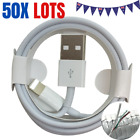 Bulk Lot 50x Usb Charger Cable 1m 2m For Iphone 11 X 8 7 Ipad Charging Data Cord