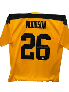 ROD WOODSON 1994 Throwback Mitchell & Ness Signed Steelers Jersey Beckett